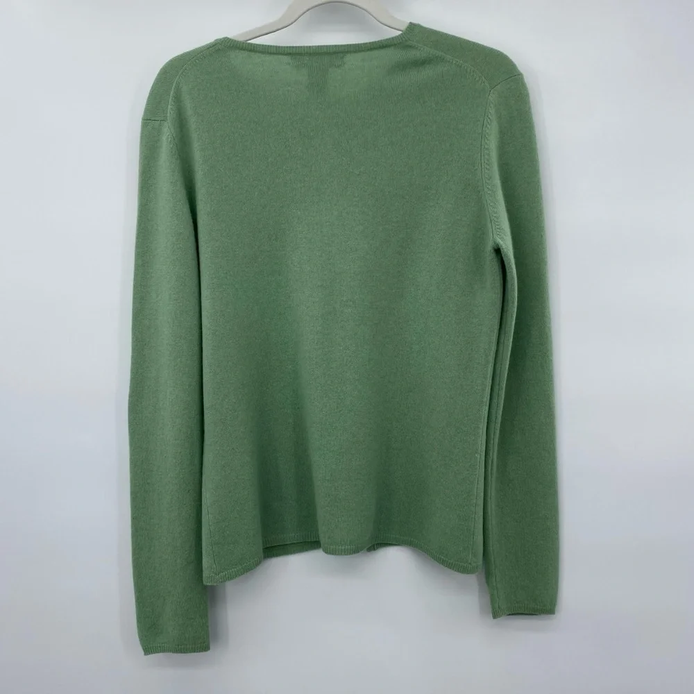 Mc Duff 100% Cashmere Light Green Cardigan Sweater size S_5